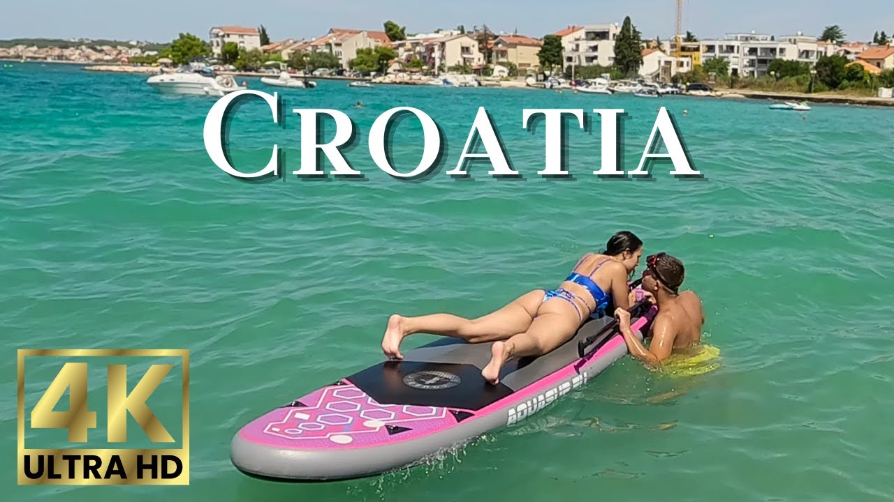 Beach Walk Croatia 4K | Zadar Walking with Olivia