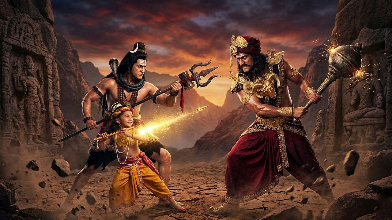 बाल कान्हा और महादेव ने मिलकर कंस से युद्ध किया | यशोमती मईया के नंदलाला | Shree Krishan Leela