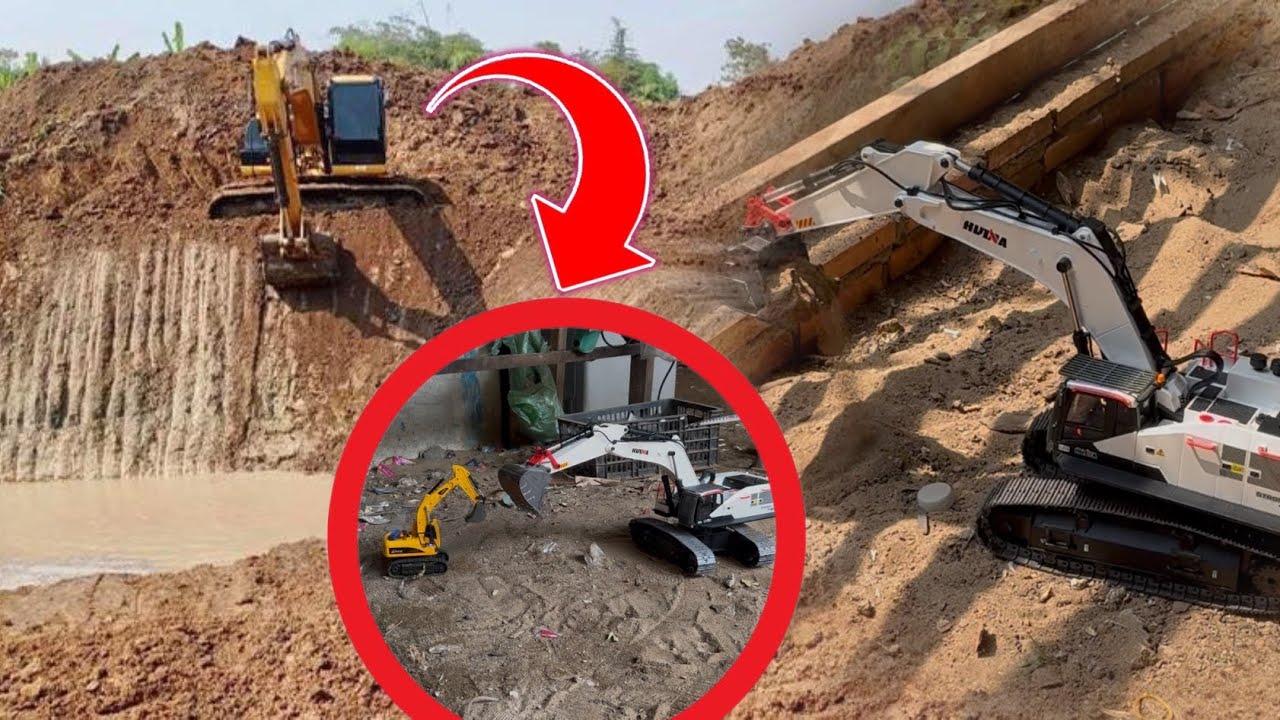 This is a pond fertilization project using RC Excavator Huina 1594 & Small Excavator// 2026