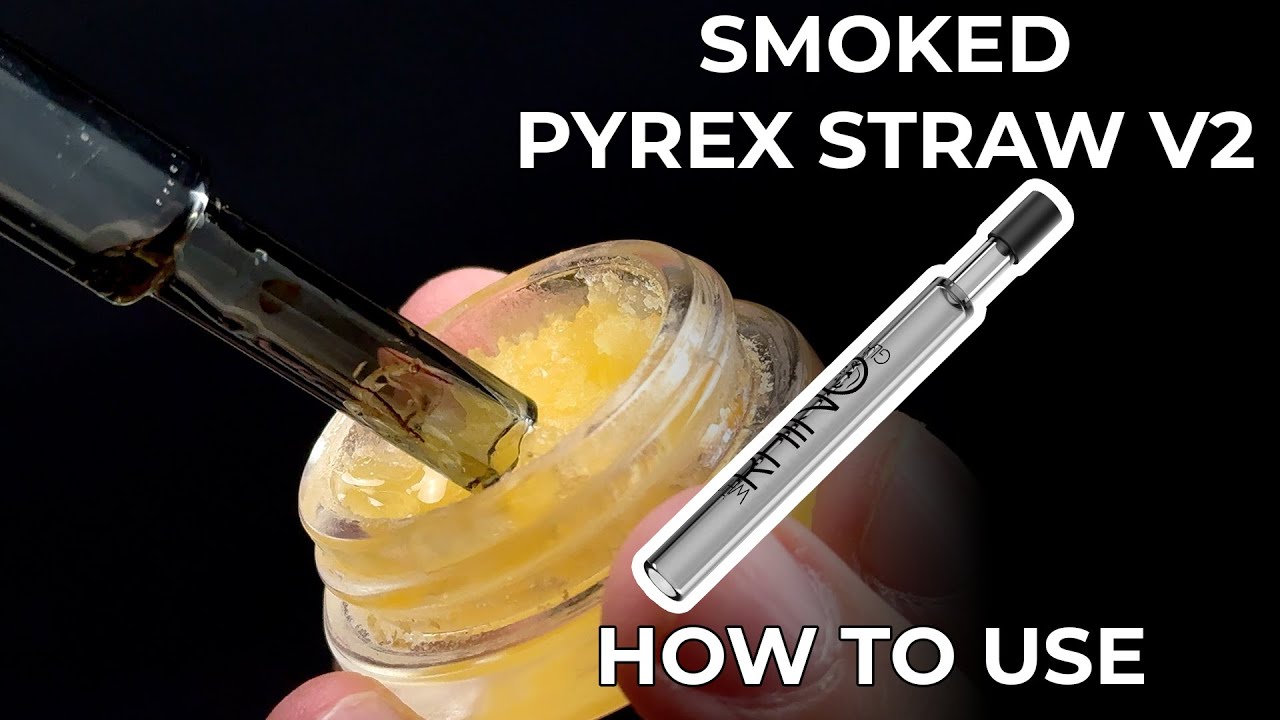 White Rhino Smoked Pyrex V2 Glass Straw | Affordable Dab Tool for Concentrates
