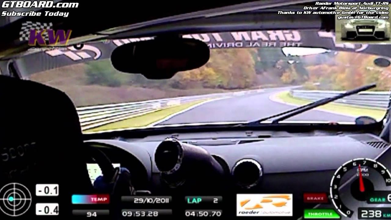 Raeder Motorsport Audi TT-RS driver Frank Biela on N&uuml;rburgring