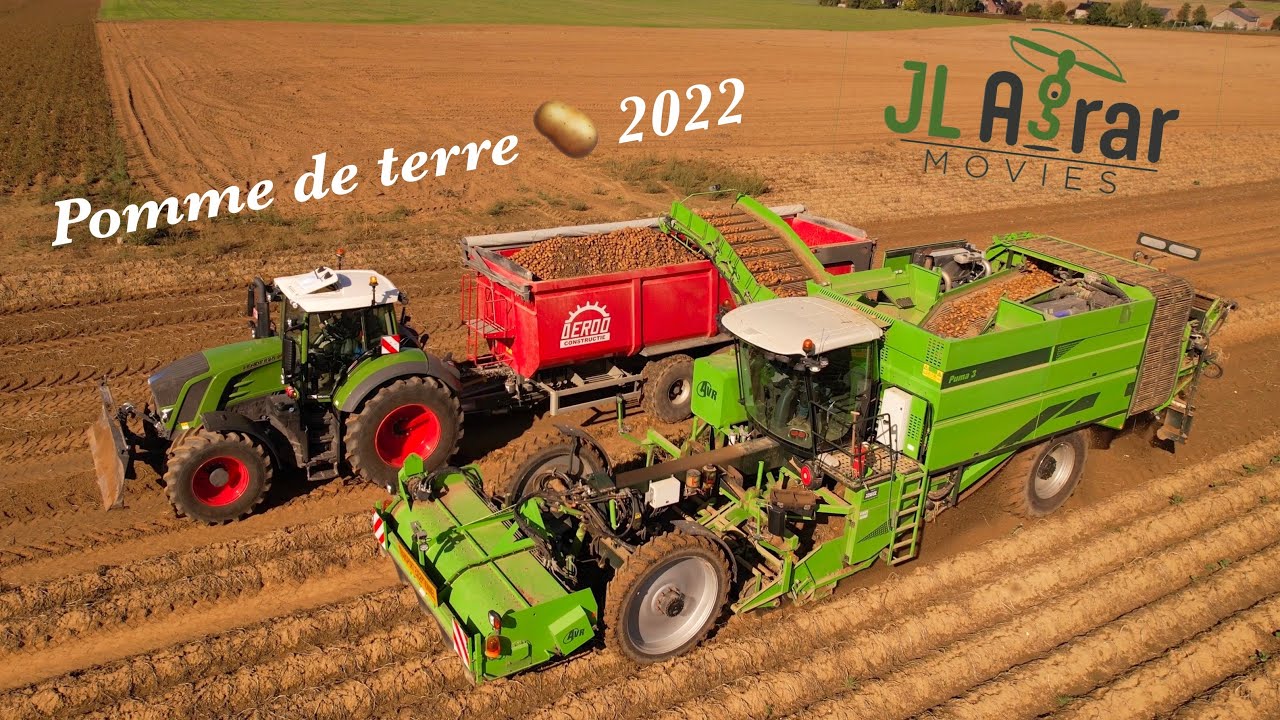 Pommes de terre 🥔 2022: une magnifique AVR Puma 3 et 4 ensembles FENDT et benne DEROO CONSTRUCTIE.