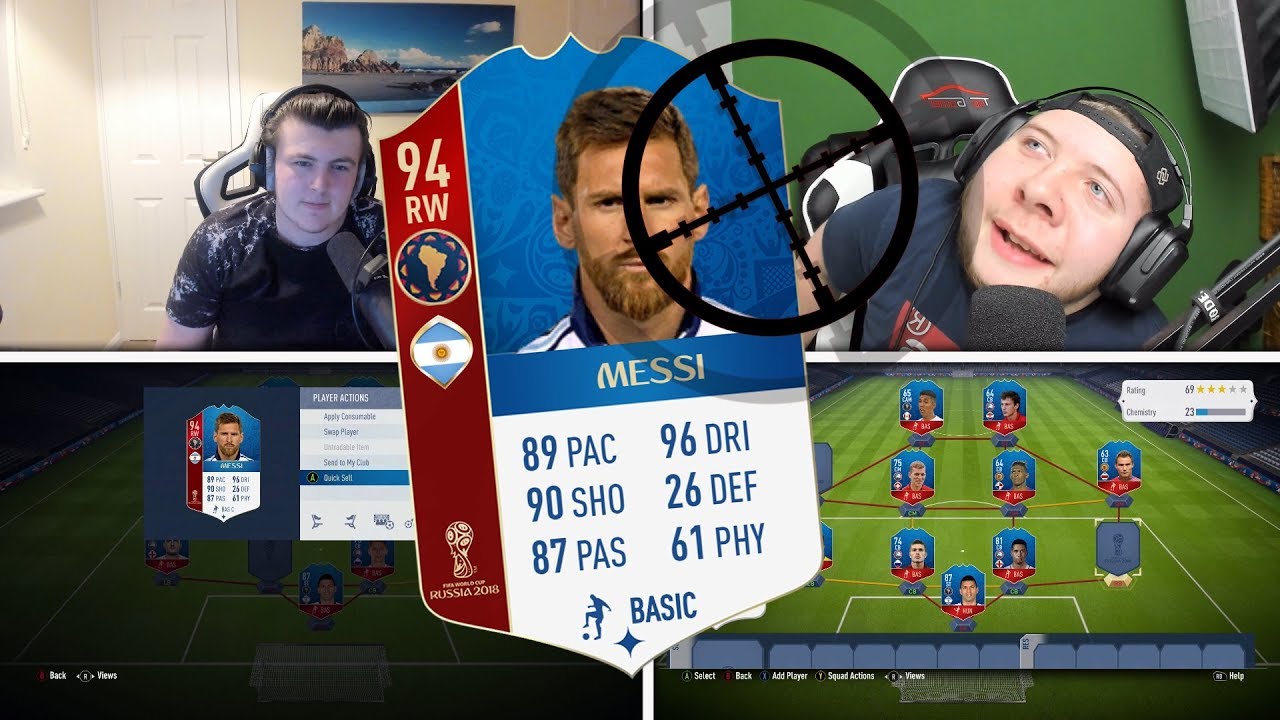 MESSI & AN ICON SEARCH AND DISCARD! FIFA 18 WORLD CUP MODE