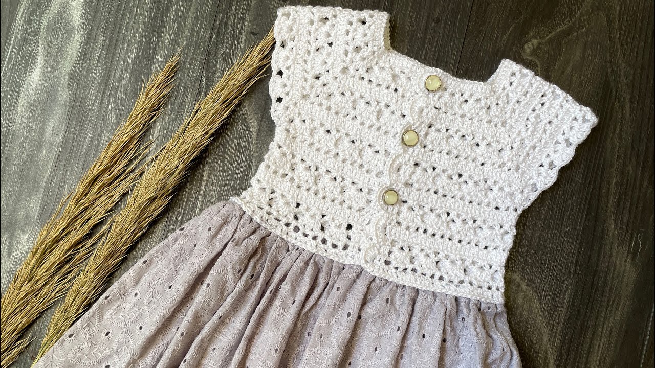 Easy crochet yoke | crochet cardigan | crochet yoke for little girl | crochet yoke dress