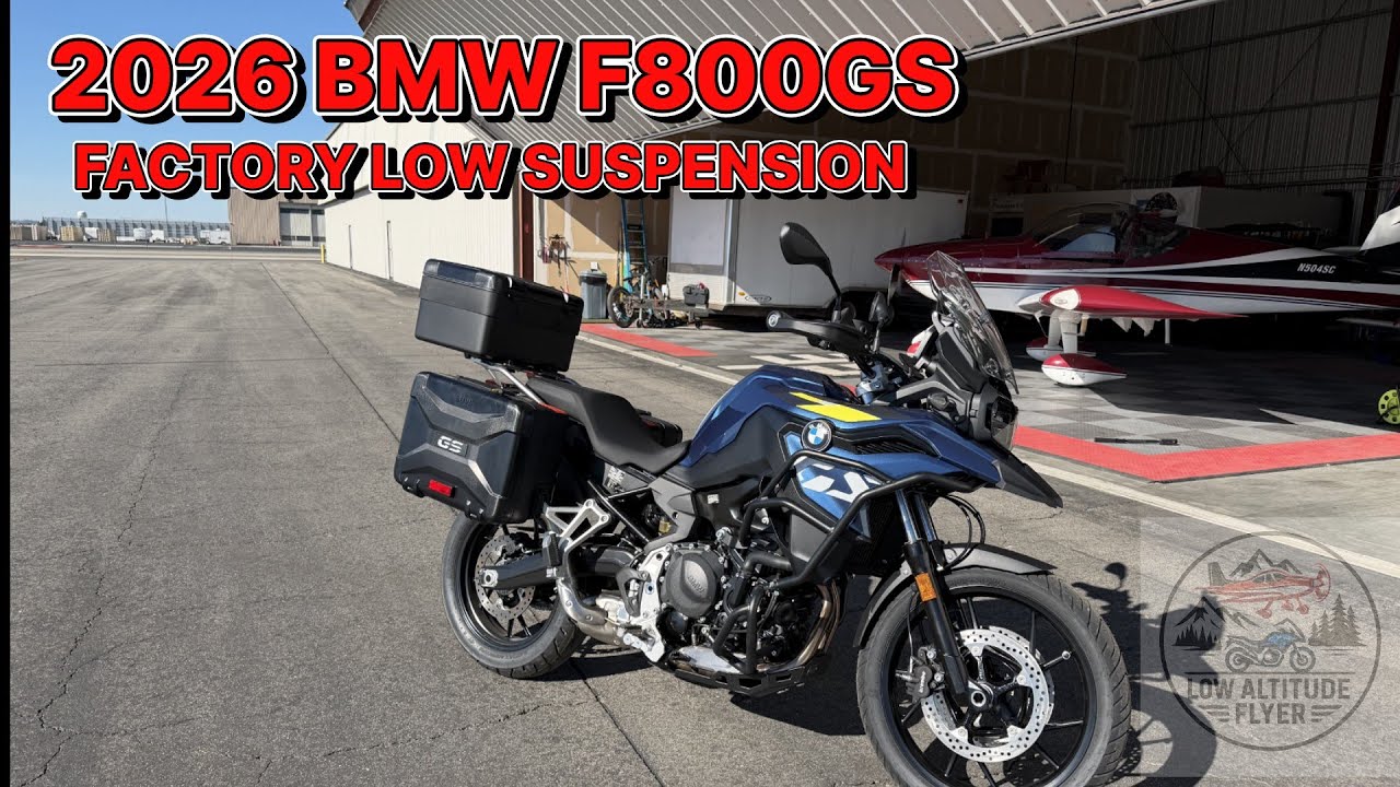 Introducing the 2026 BMW F800GS with Factory installed Low Suspension