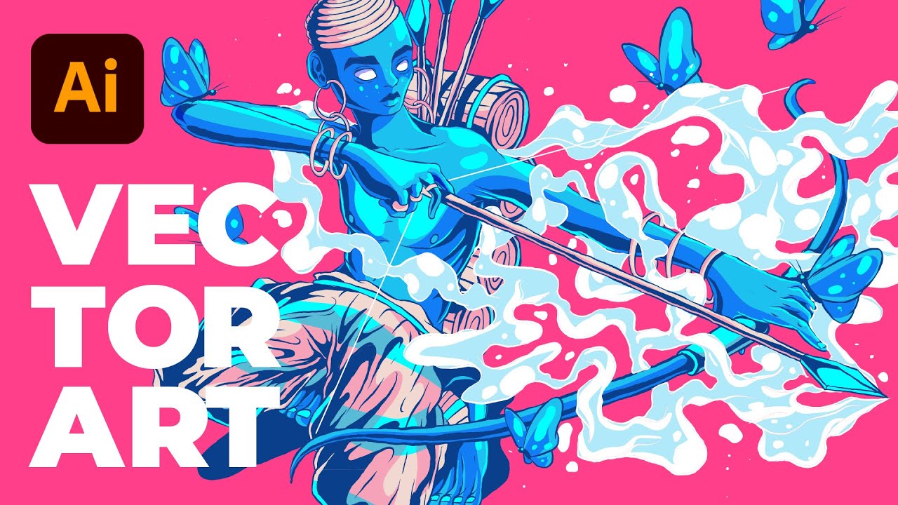 The Archer Illustration - Vector Art in Adobe Illustrator - Speed Art