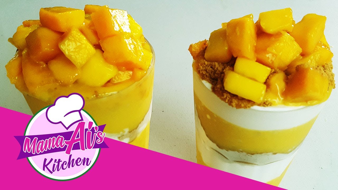 Creamy Mango Graham Float Smoothies/ Mango Graham Float Shakes / Creamy Mango Smoothies