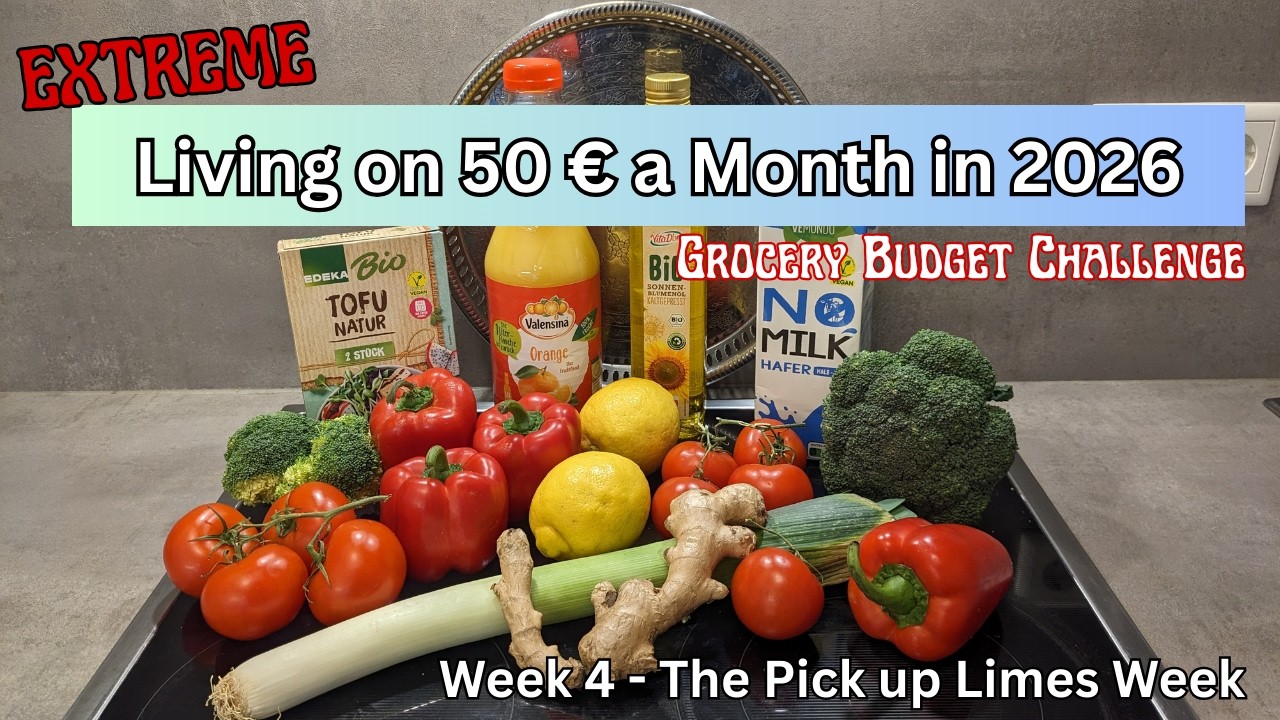 ЖИТЬ НА 50 € В МЕСЯЦ - Неделя 4 - Экстремальный бюджет на продукты - Веганство, дешево и с минима...