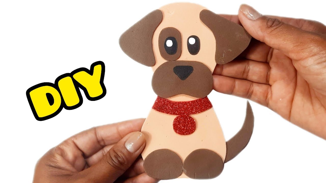 Como fazer CACHORRO EM EVA | Ideias em EVA | Lembrancinha de EVA ❤️ Hellen Chagas