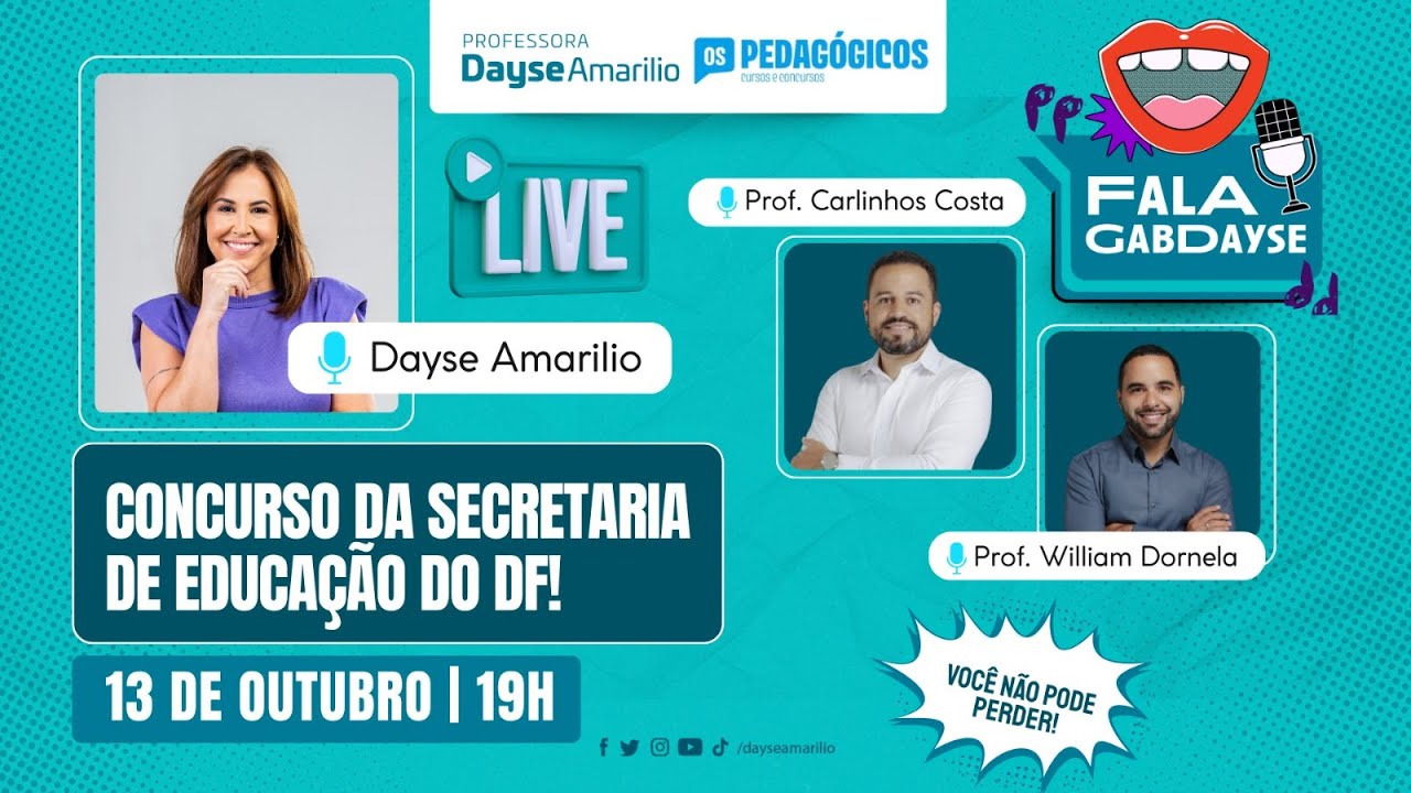 CONCURSO DA SECRETARIA DE EDUCAÇÃO DO DF - Dayse Amarilio e Os Pedagógicos.