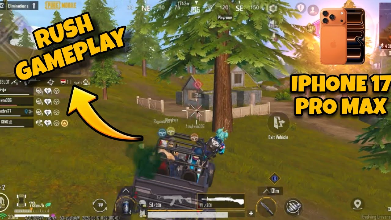 IPHONE 17 PRO MAX RUSH GAMEPLAY | PUBG MOBILE | LIVIK MAP