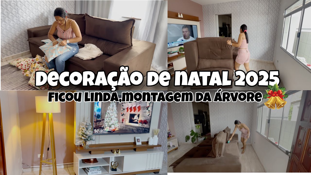 FAXINA COMPLETA MUDEI TUDO NA SALA 🥰ME SURPREENDI,nossa CASA está PRONTA para o NATAL ✨