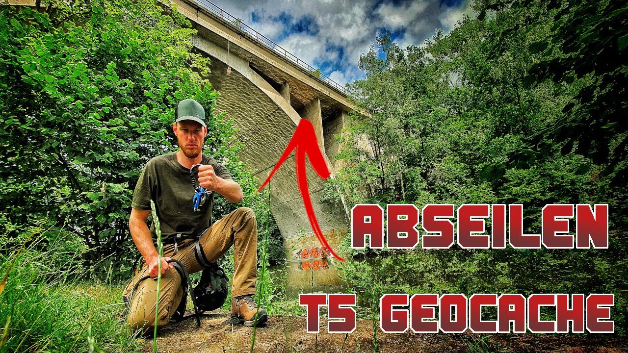 Abseilen von Brücke - T5 Geocache | Echobrücke Braunschweig