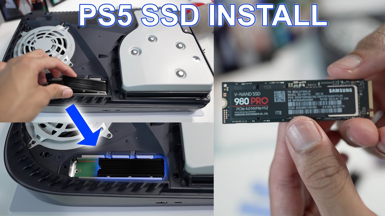 Upgrading PS5 Installing Samsung 980 Pro NVMe M.2 SSD + Heat Sink With Speed Test