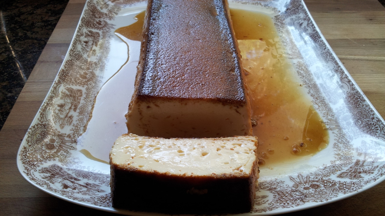 flan de requesón casero.