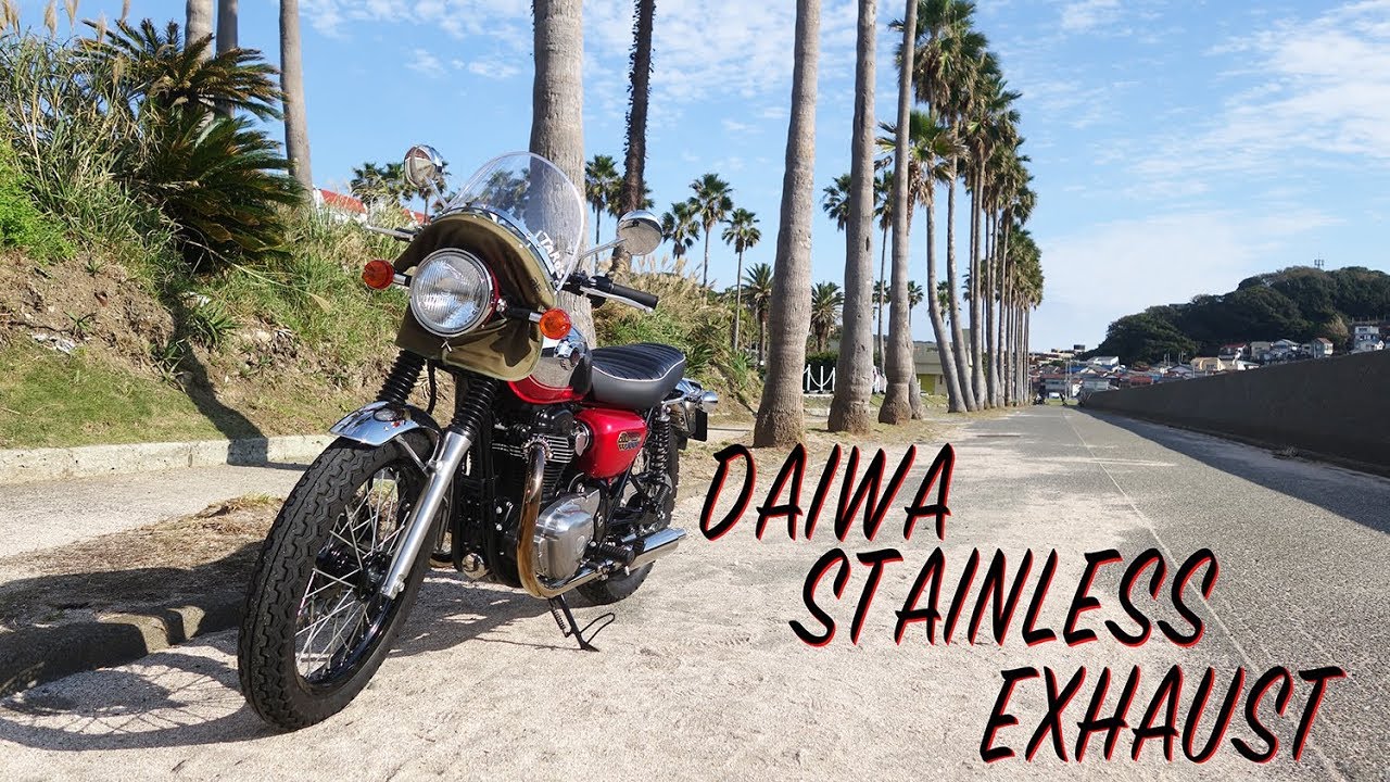 KAWASAKI W800 Daiwa Stainless Exhaust Sound 大和ステンレス スタンダードマフラー