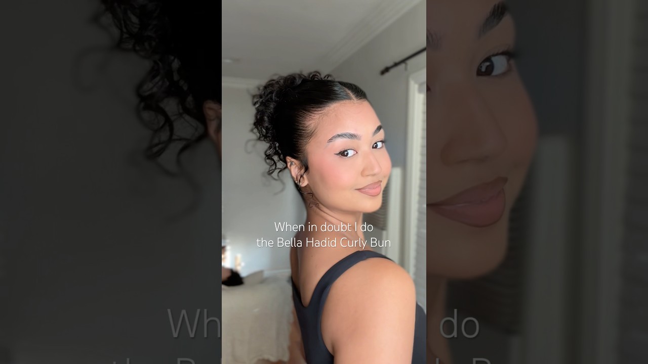 #bellahadid #curlybun #hairtutorial #sleekbun #curlyhairstyles #hairstyles