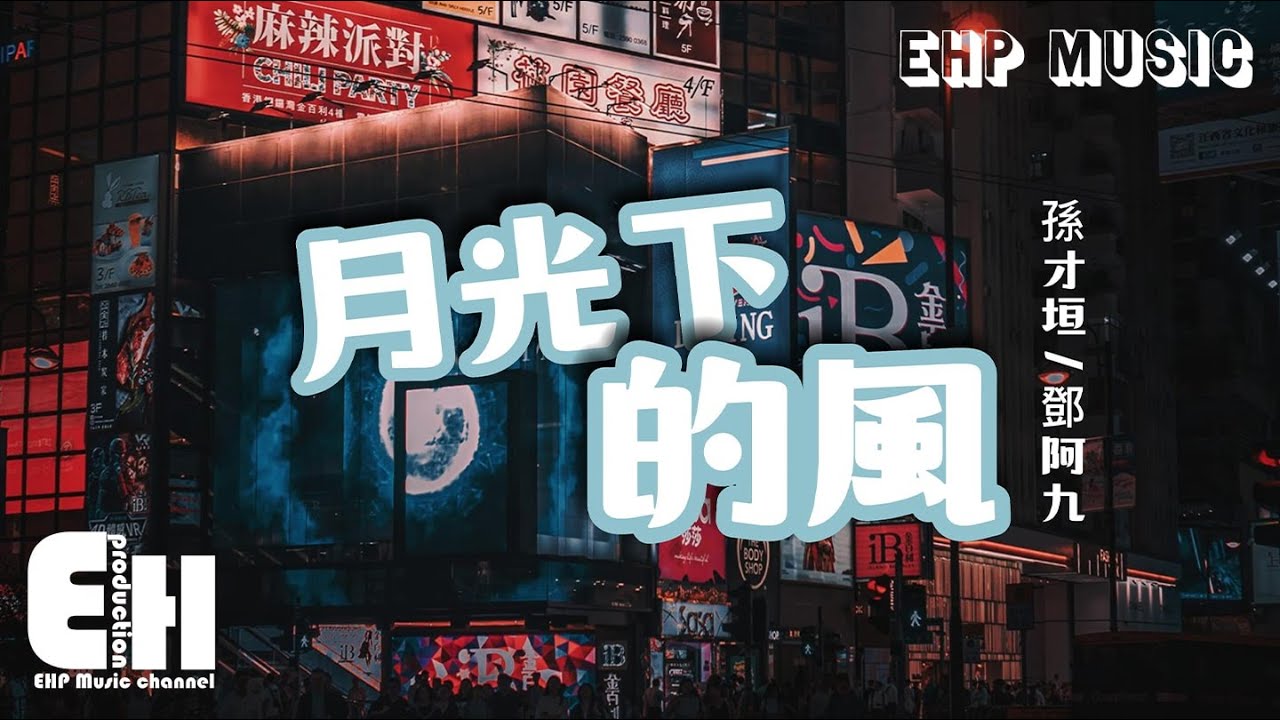 孫才垣/鄧阿九 - 月光下的風『把你輕輕放在我的手掌 再讓你翱翔，我把自己偽裝 悲傷隱藏 不讓你彷徨。』【動態歌詞/Vietsub/Pinyin Lyrics】