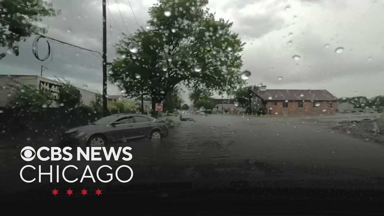 Flooding in Summit, Illinois, after severe storms
