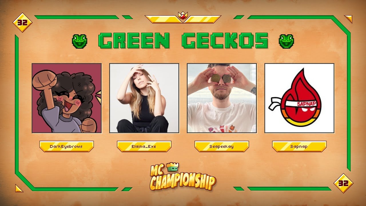 MC CHAMPIONSHIP 32 GREEN GECKOS w/ DarkEyebrows, Sapnap & Elaina_Exe (16 July 2023)