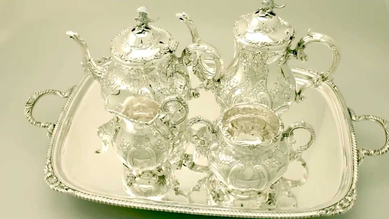 Sterling Silver Five Piece Tea & Coffee Service - Louis Style - Vintage - AC Silver (W6984)