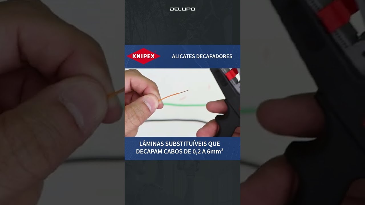 Alicate Desencapador de Fios Autom&aacute;tico Knipex #delupo #knipex #knipexbrasil #shorts #eletrecista