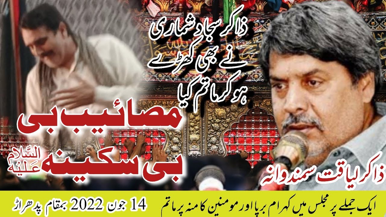 Bibi Sakina s.a K Mosaib Zakir  Liaqat Hussain Samandwana 14 June 2022 At Badhrar Qiamat Khez Majlis