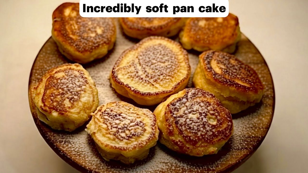 No oven ! Super soft & fluffy pan cake in 10 minutes