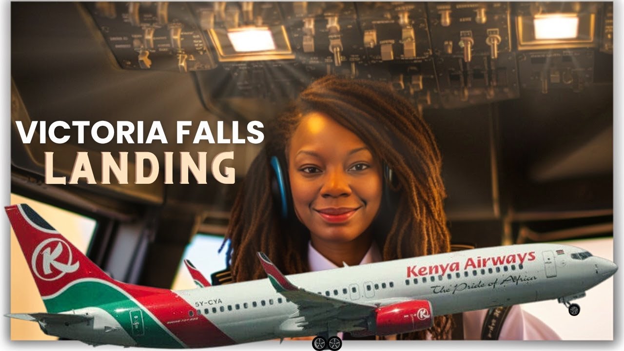 Breaking Barriers: Fearless Lady Pilot Hazy Landing at Victoria Falls | Cockpit view