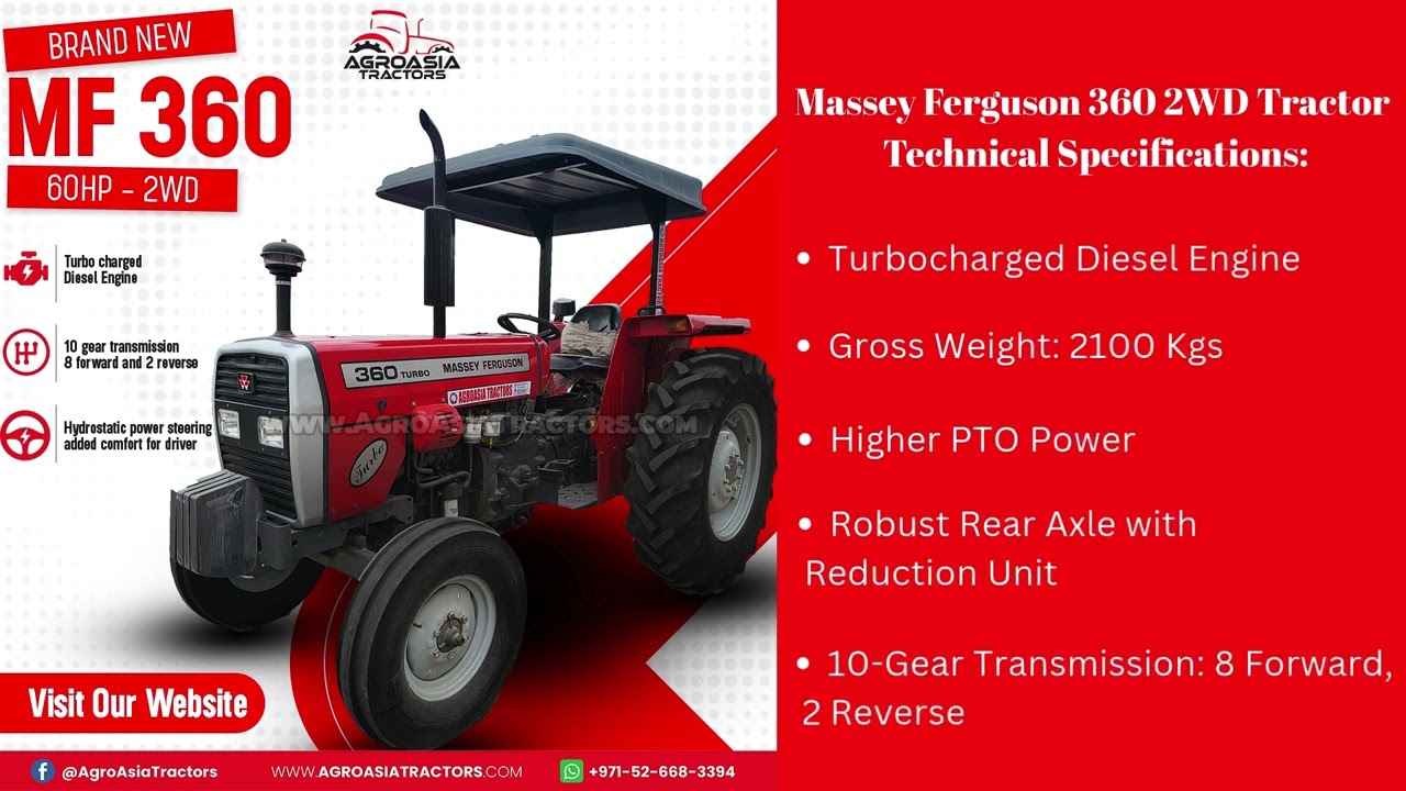 BRAND NEW MASSEY FERGUSON MF 360 FOR SALE | BEST 60HP TRACTOR | AGROASIA TRACTORS | ORDER NOW