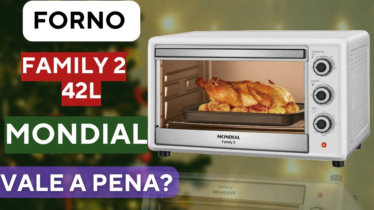 Forno Elétrico de bancada Branco Family FR-42-W2 da Mondial.