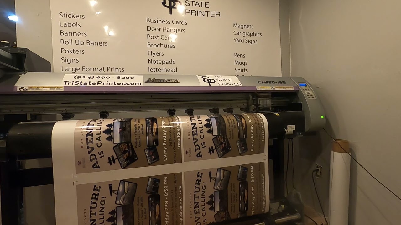Poster printing by tri state printer