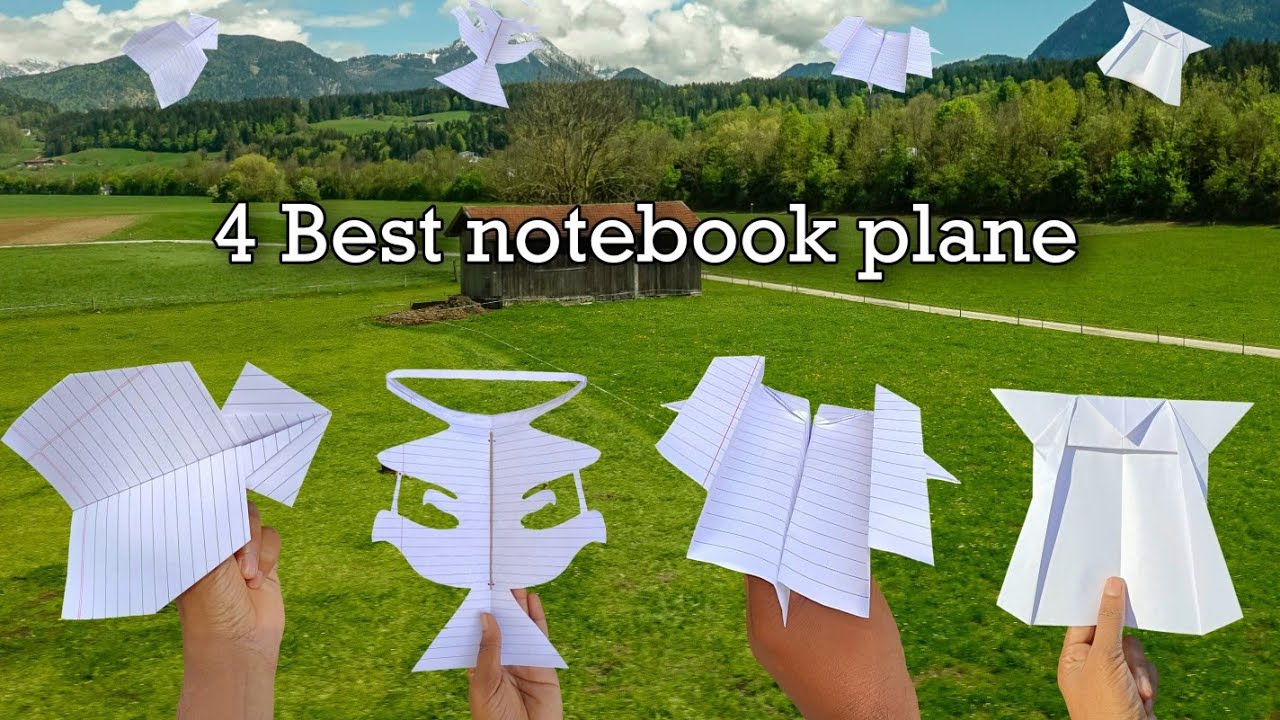 new best 4 notebook plane, new best flying plane, 4 flying plane, notebook paper plane, technokriart