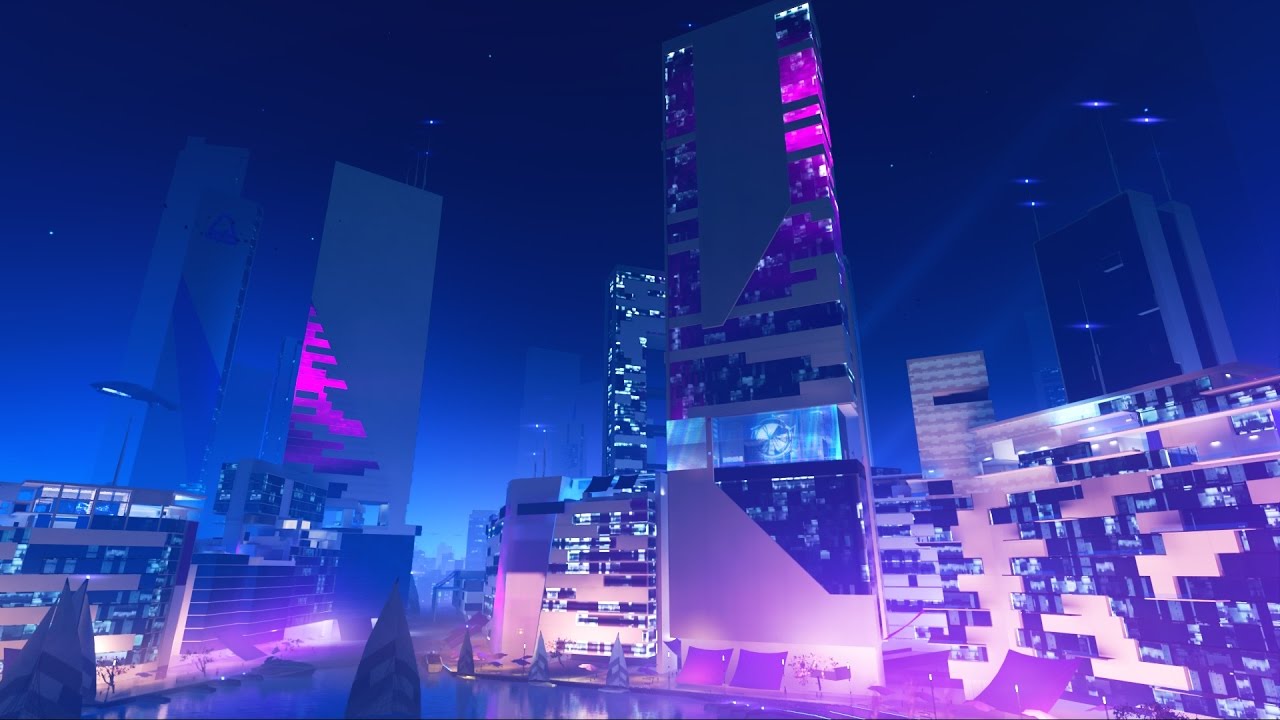 City skylines during the night - Mirror's Edge Catalyst