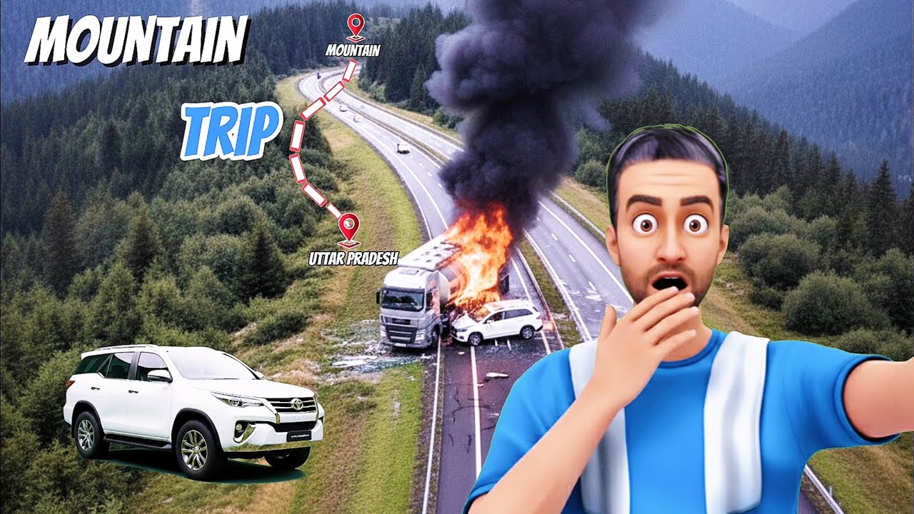 New Fortuner Mountain Trip | भयानक Accident 😱 | Driver Life in bus simulator ID game