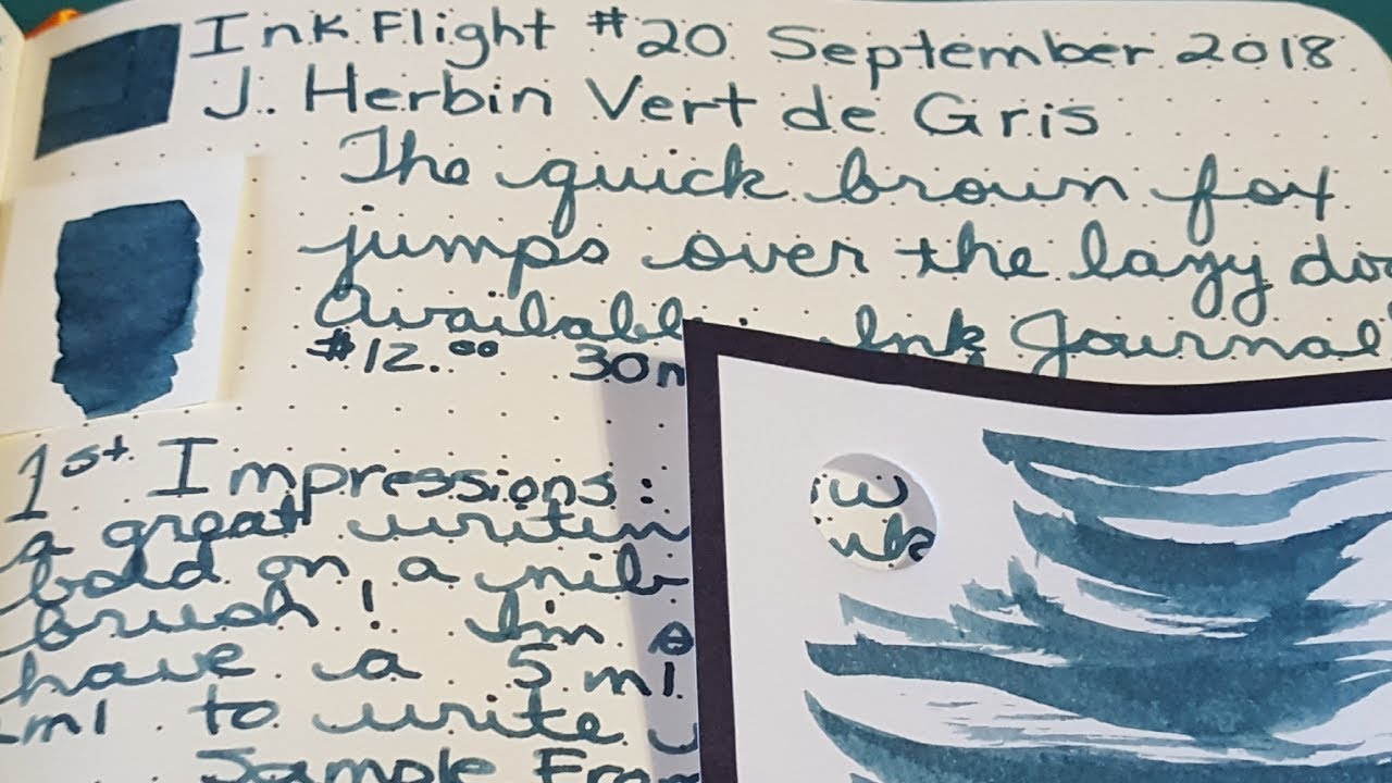 J. Herbin Vert de Gris - Ink Profile - Ink Flight 20