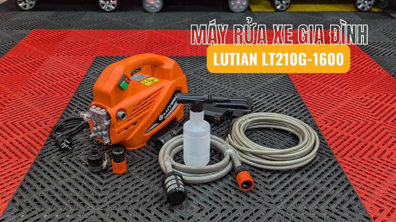 Máy rửa xe 1600w LT210G-1600 | Máy xịt rửa xe xách tay dùng gia đình Lutian bán chạy nhất