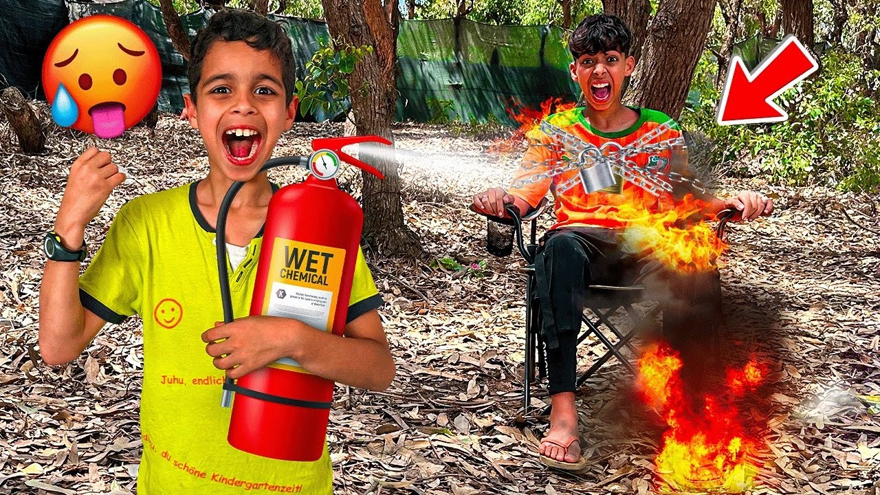 للأسف أخي مربوط فالغابة لمدة يوم كامل 🌳😭 مايمكنش ردة فعل ديالوا 💔😱