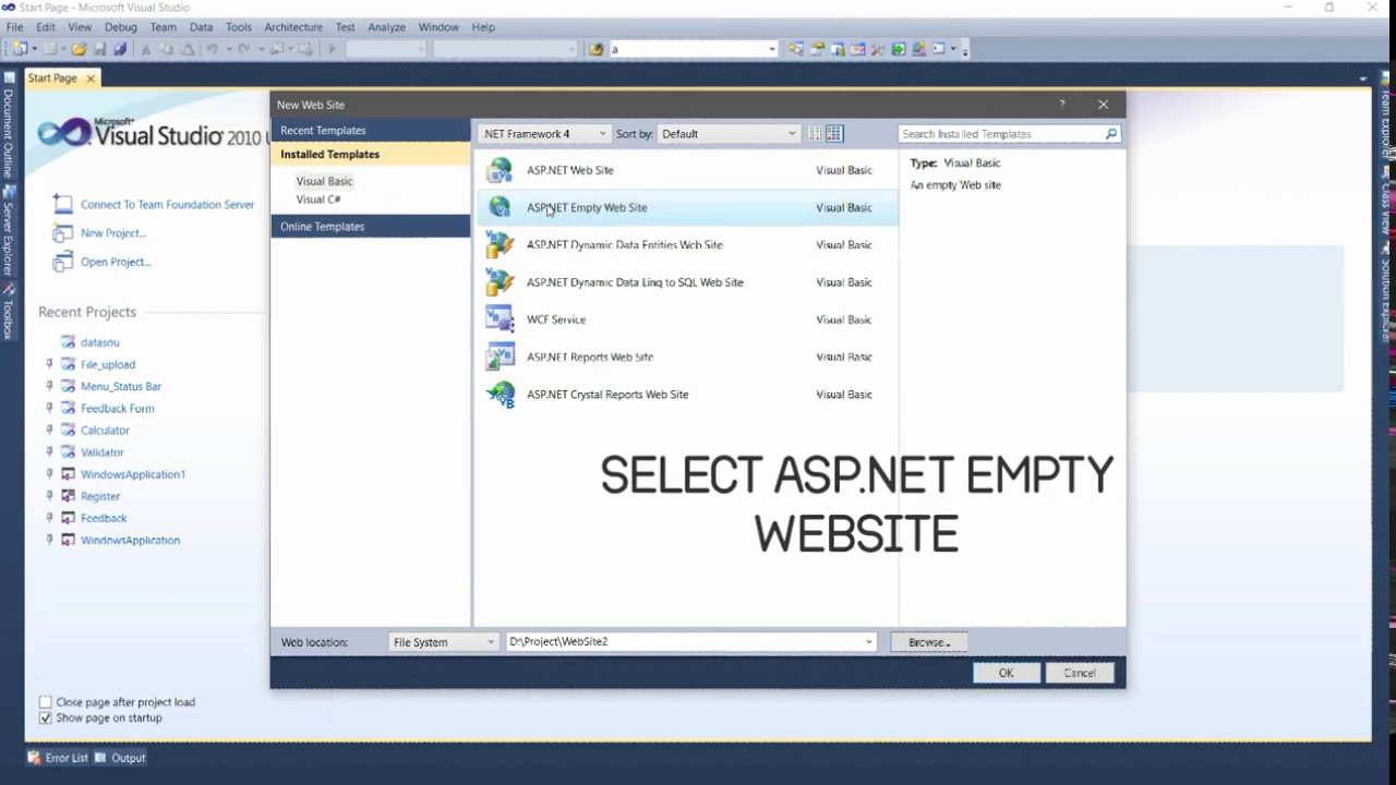How to connect MS Access with ASP.Net | Visual Studio