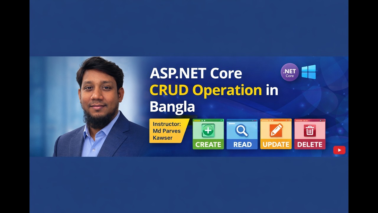 ASP.NET Core CRUD Operation in Bangla | Step-by-Step Full Tutorial for Beginners (2026)