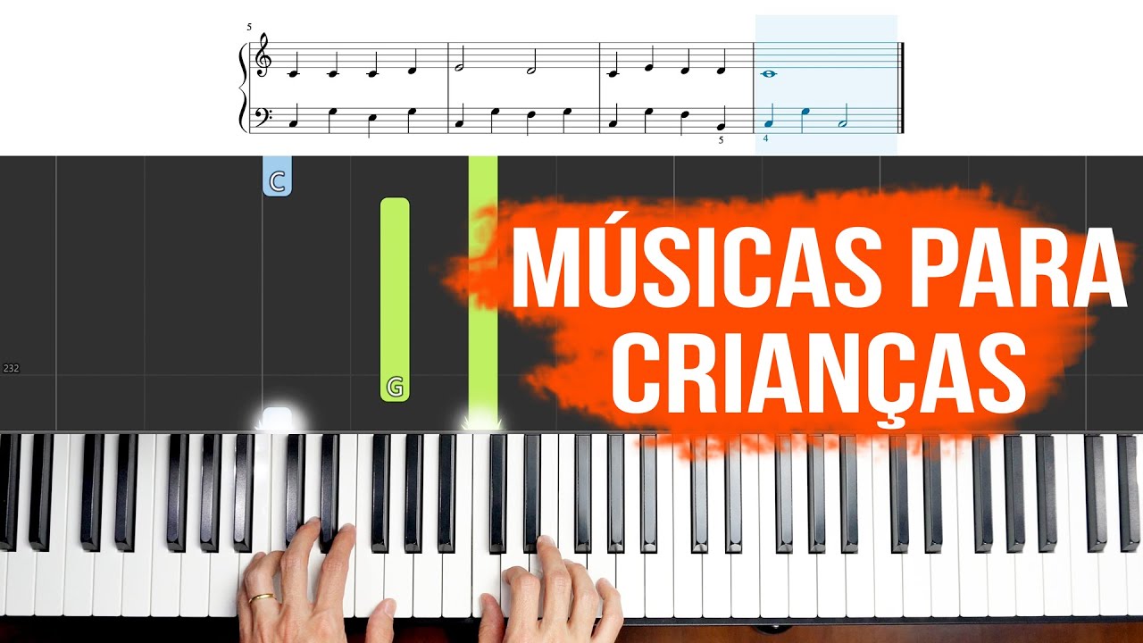 5 músicas para crianças no piano