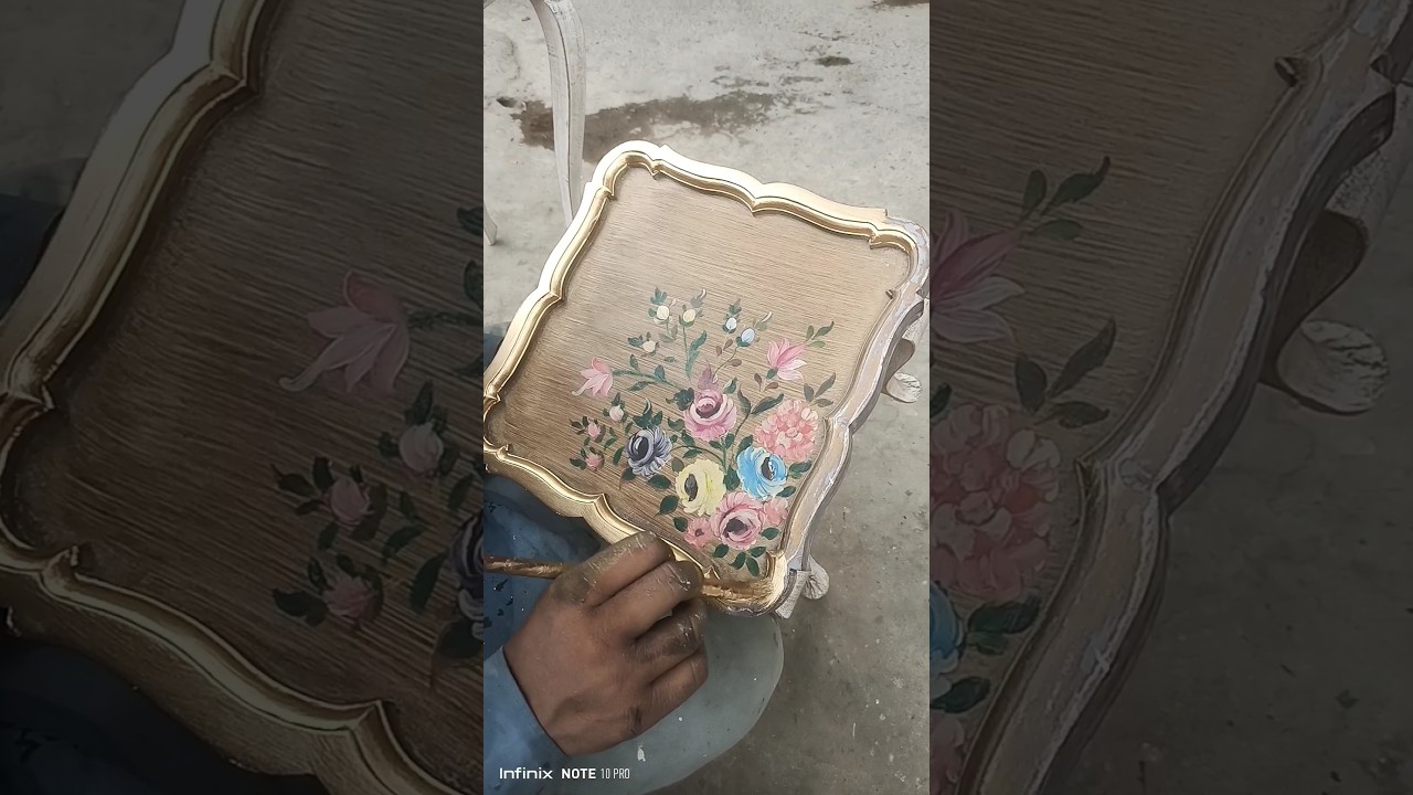 How to Apply Gold Leaf on Furniture: Easy DIY Guide #shorts #goldleaf