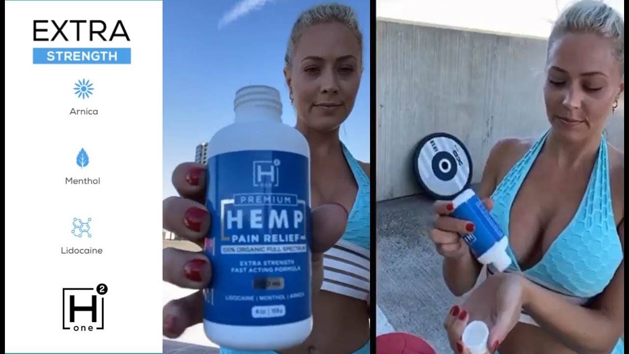 The beautiful Shelby James finishing her work out with Hemp Health One CBD Pain Relief Cream