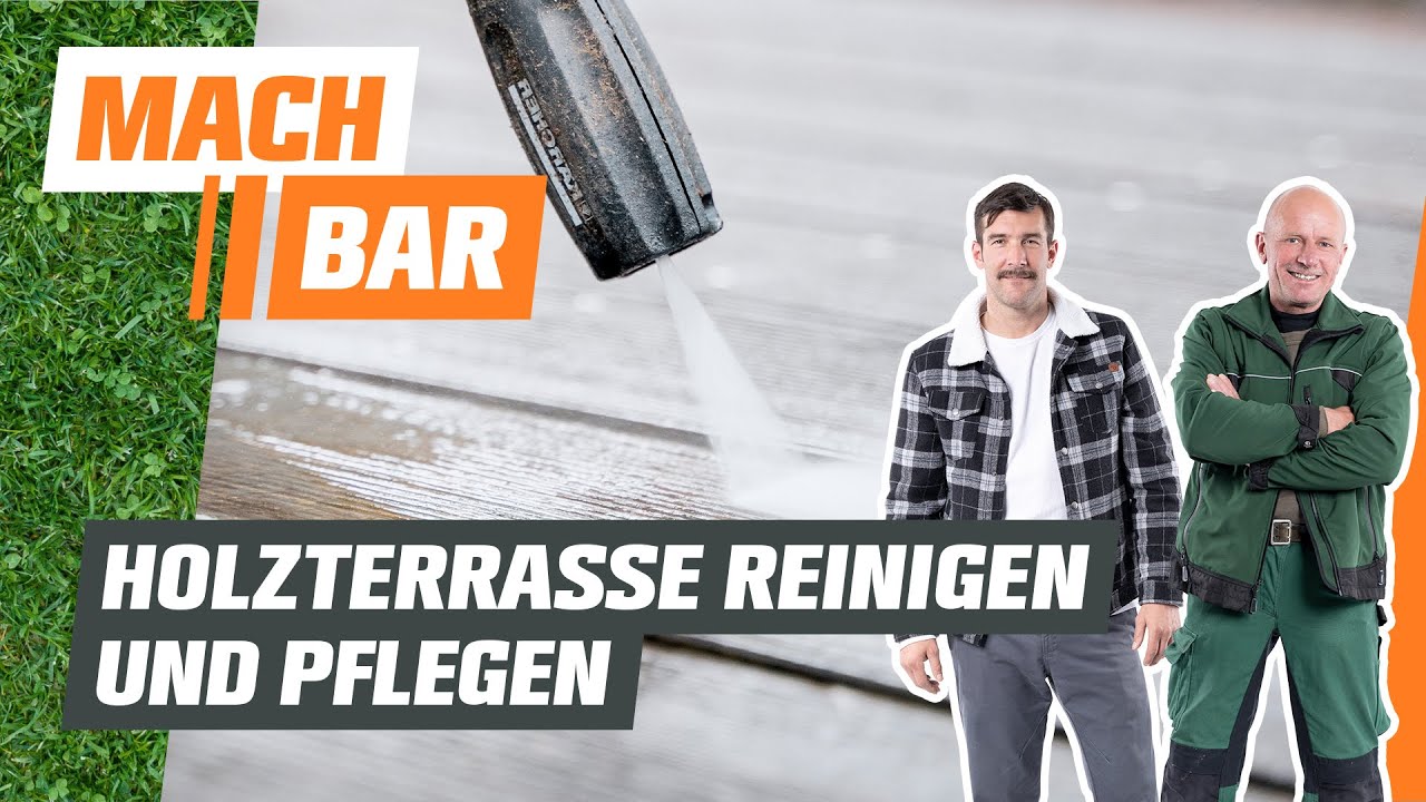 Holzterrasse reinigen und pflegen | OBI