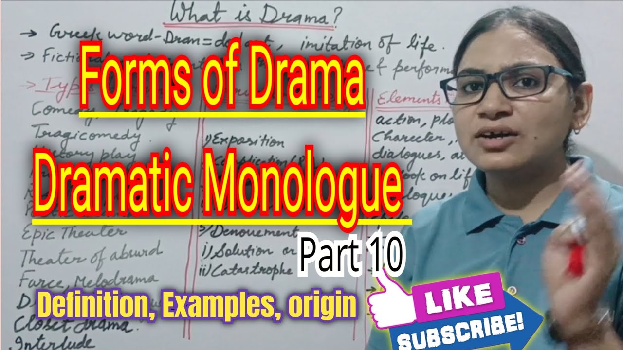Dramatic Monologue - Forms of Drama|| English literature tgtpgt exam #exampoints #englishliterature