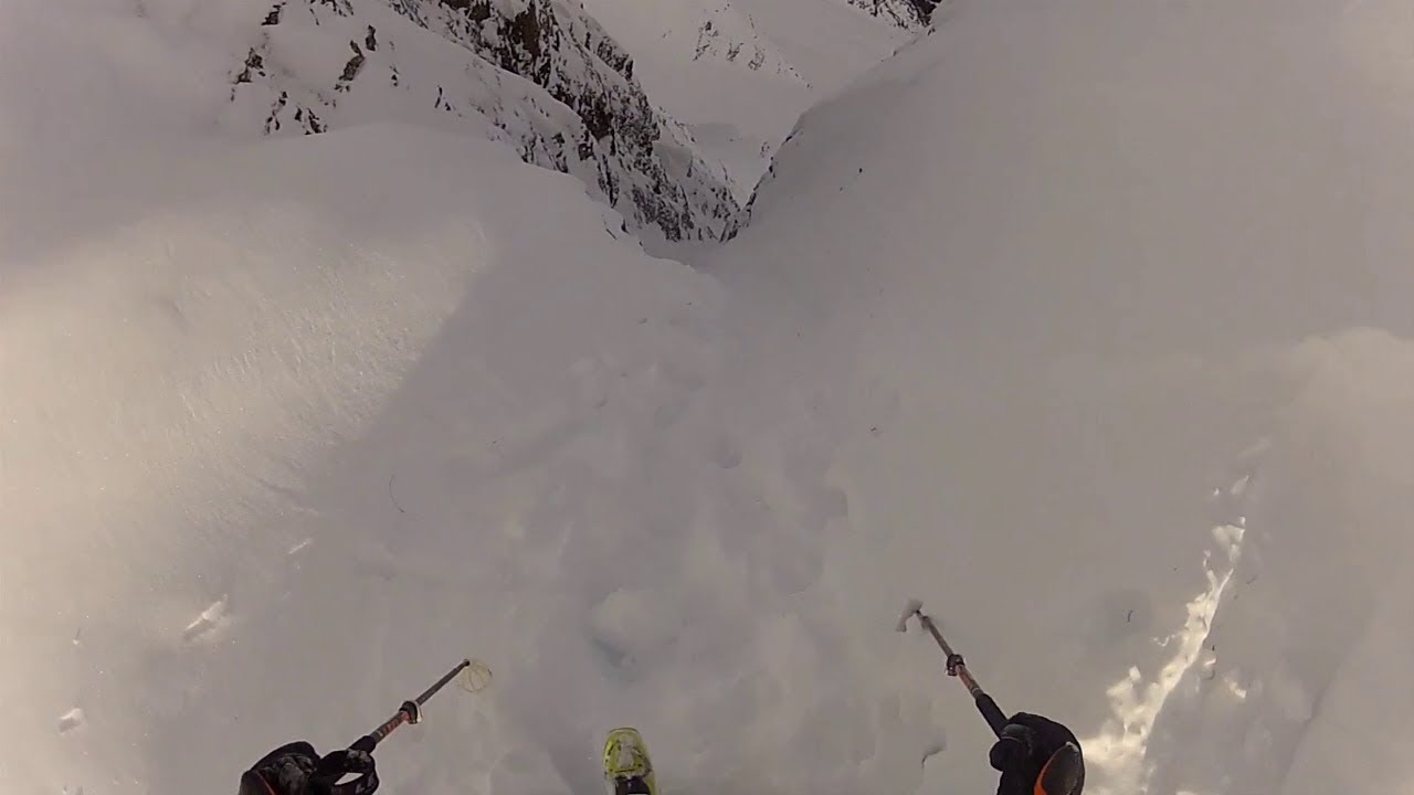 Abfahrt durch die Elferrinne im Kleinwalsertal