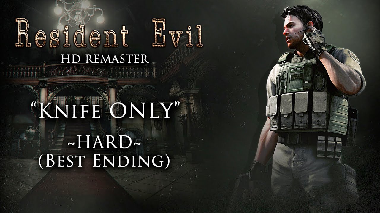 ☣ Resident Evil HD Remaster - Chris (BSAA) Knife ONLY / Hard (Best Ending) HD