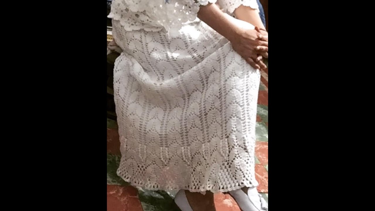 Falda  recta tejida a crochet (parte 4 de 6) Borde u orilla de falda