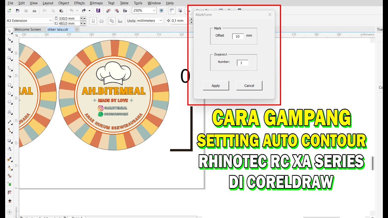GAMPANG !!! Cara Setting AUTO CONTOUR Mesin Rhinotec di CorelDraw
