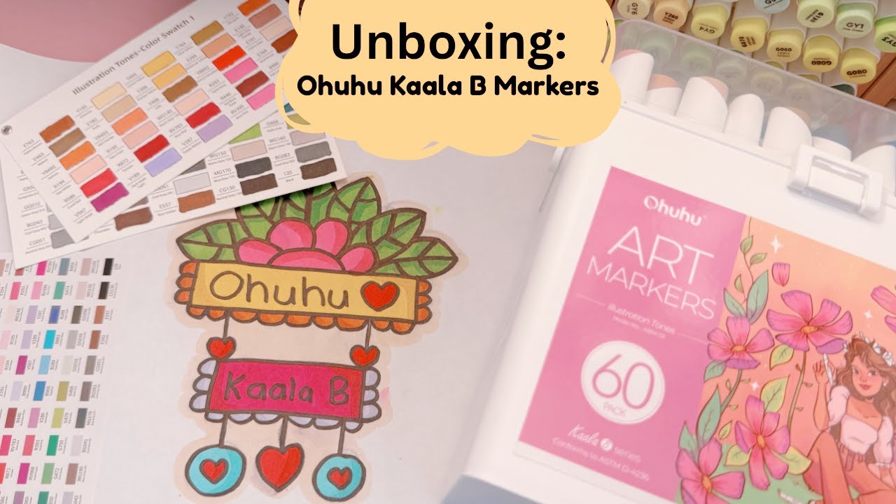 Unbox with Me: Ohuhu Kaala B Markers & Marker Pad | Sketching & Colouring Session
